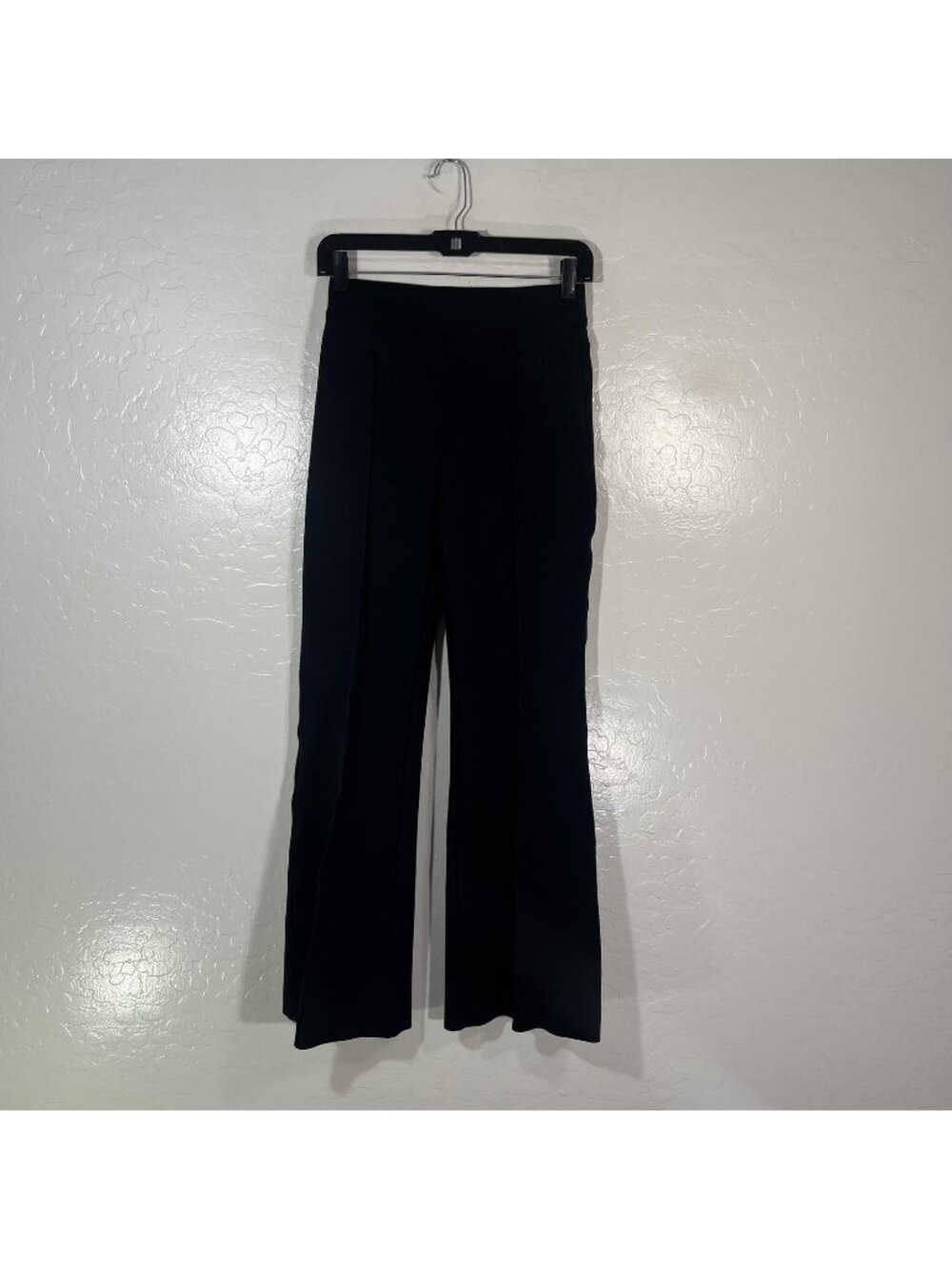 Spanx Dress Pants Womens S Black Ponte Flare Pull On Stretch Shaping #20252R